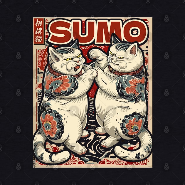 Japanese Sumo Wrestling Cats Men Women Kids by Apocatnipse Meow